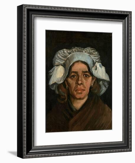 Head of a Woman, 1885-Vincent van Gogh-Framed Giclee Print