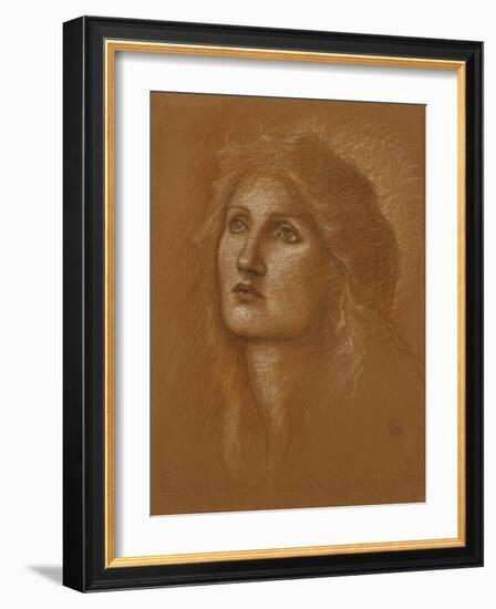 Head of a Woman, 1890-Edward Burne-Jones-Framed Giclee Print