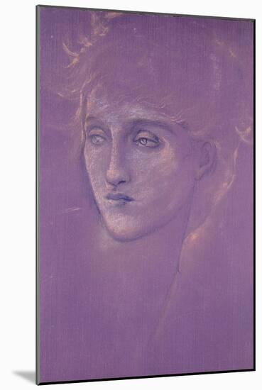 Head of a Woman, 1890s-Edward Burne-Jones-Mounted Giclee Print