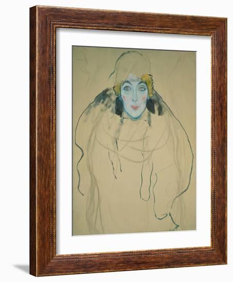 Head of a Woman, 1918-Gustav Klimt-Framed Giclee Print