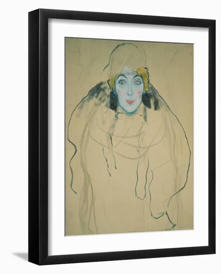 Head of a Woman, 1918-Gustav Klimt-Framed Giclee Print