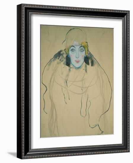 Head of a Woman, 1918-Gustav Klimt-Framed Giclee Print