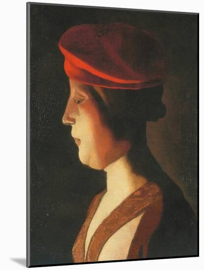 Head of a woman; a fragment-Georges De La Tour-Mounted Giclee Print