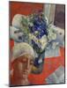 Head of a Woman and a Vase of Flowers, 1921-Kosjma Ssergej Petroff-Wodkin-Mounted Giclee Print