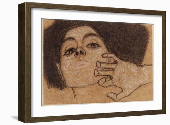 Head of a Woman, C.1907-8-Egon Schiele-Framed Giclee Print