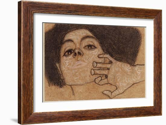 Head of a Woman, C.1907-8-Egon Schiele-Framed Giclee Print