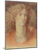 Head of a Woman, Called Ruth Herbert, 1876 (Red and Black Chalk on Paper)-Dante Gabriel Rossetti-Mounted Giclee Print