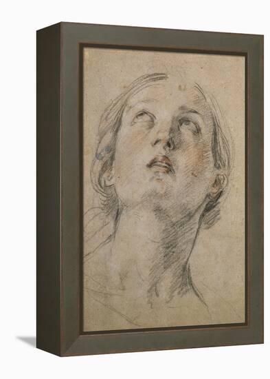 Head of a Woman Looking Up-Guido Reni-Framed Premier Image Canvas