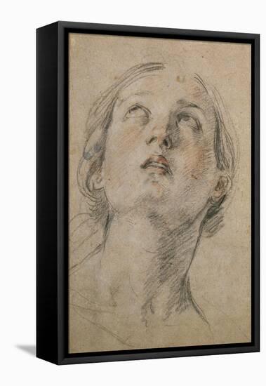 Head of a Woman Looking Up-Guido Reni-Framed Premier Image Canvas