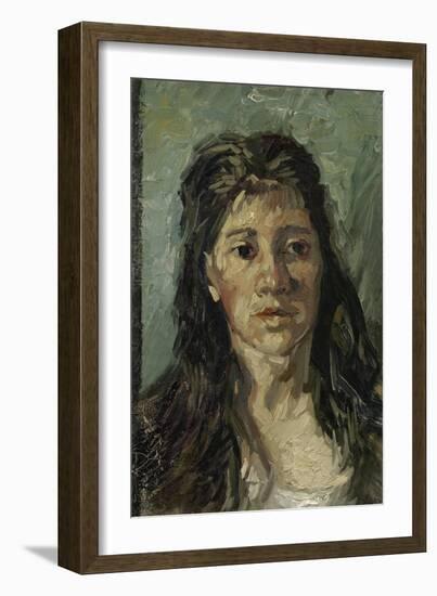 Head of a Woman with Open Hair, 1885-Vincent van Gogh-Framed Giclee Print