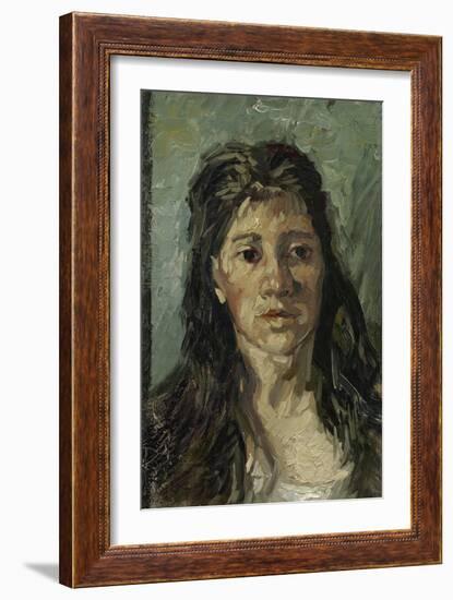 Head of a Woman with Open Hair, 1885-Vincent van Gogh-Framed Giclee Print