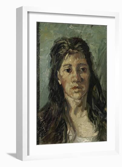Head of a Woman with Open Hair, 1885-Vincent van Gogh-Framed Giclee Print