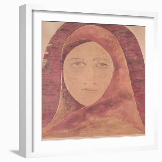 Head of a Woman-Rabindranath Tagore-Framed Giclee Print