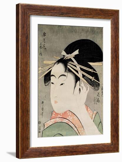 Head of a Woman-Kitagawa Utamaro-Framed Giclee Print