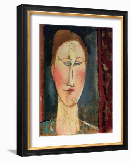 Head of a Woman-Amedeo Modigliani-Framed Giclee Print