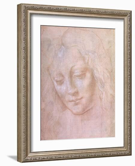 Head of a Woman-Leonardo da Vinci-Framed Giclee Print