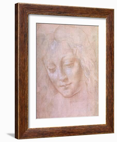 Head of a Woman-Leonardo da Vinci-Framed Giclee Print