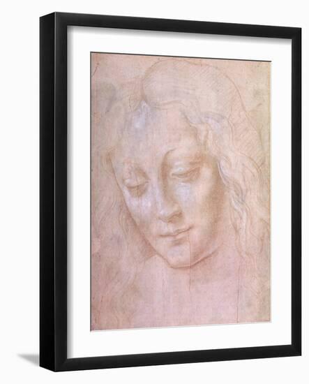 Head of a Woman-Leonardo da Vinci-Framed Giclee Print