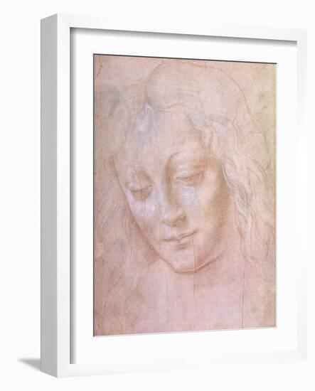 Head of a Woman-Leonardo da Vinci-Framed Giclee Print