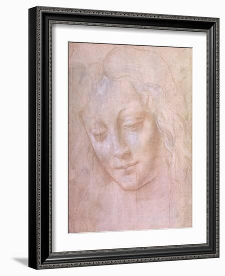 Head of a Woman-Leonardo da Vinci-Framed Giclee Print