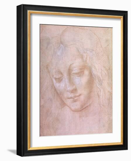 Head of a Woman-Leonardo da Vinci-Framed Giclee Print