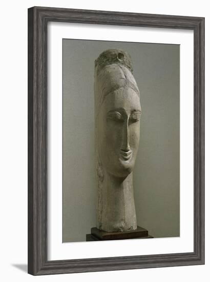 Head of a Woman-Amedeo Modigliani-Framed Giclee Print