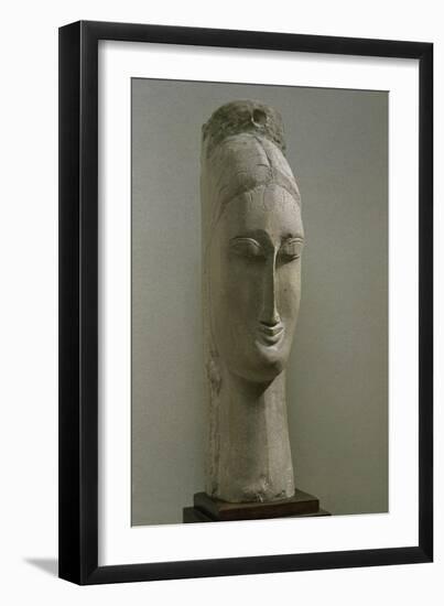 Head of a Woman-Amedeo Modigliani-Framed Giclee Print