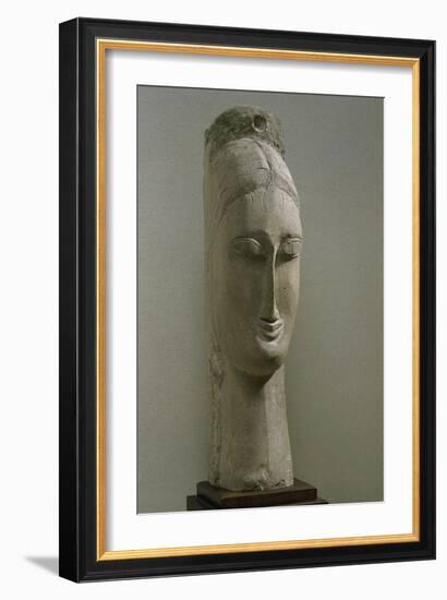 Head of a Woman-Amedeo Modigliani-Framed Giclee Print