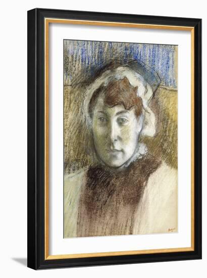 Head of a Woman-Edgar Degas-Framed Giclee Print