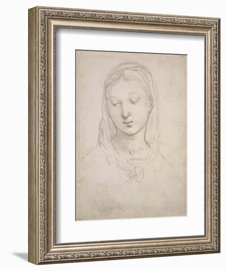 Head of a Woman-Raphael-Framed Premium Giclee Print