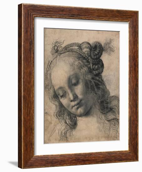 Head of a Woman-Andrea Verrocchio-Framed Art Print