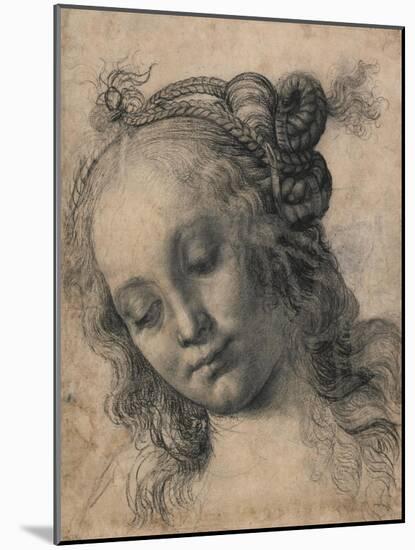 Head of a Woman-Andrea Verrocchio-Mounted Art Print