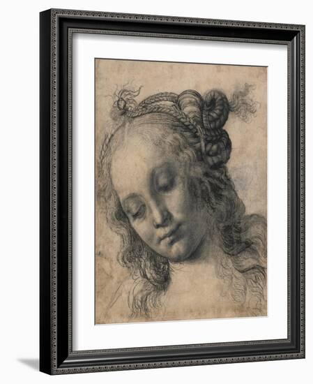 Head of a Woman-Andrea Verrocchio-Framed Art Print