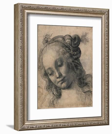 Head of a Woman-Andrea Verrocchio-Framed Art Print