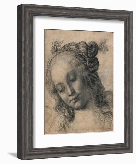 Head of a Woman-Andrea Verrocchio-Framed Art Print