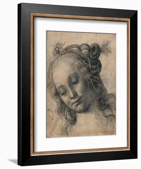 Head of a Woman-Andrea Verrocchio-Framed Art Print