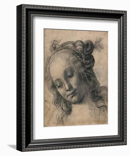 Head of a Woman-Andrea Verrocchio-Framed Art Print