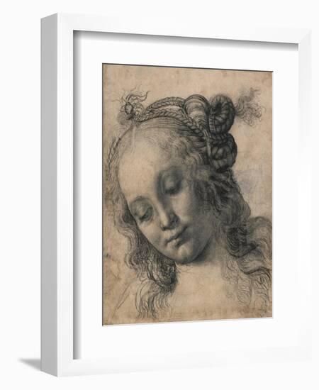 Head of a Woman-Andrea Verrocchio-Framed Premium Giclee Print