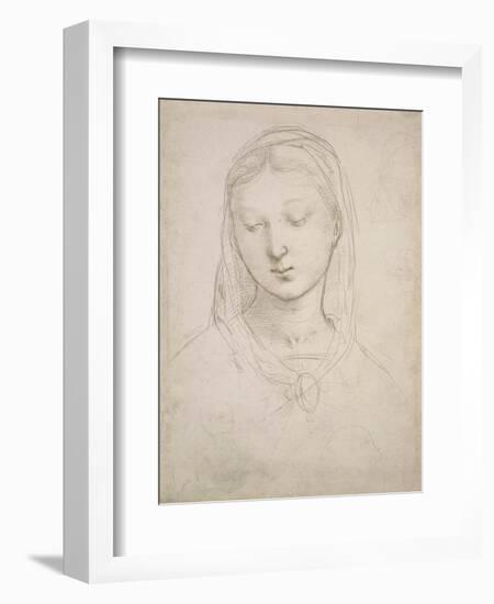 Head of a Woman-Raphael-Framed Art Print