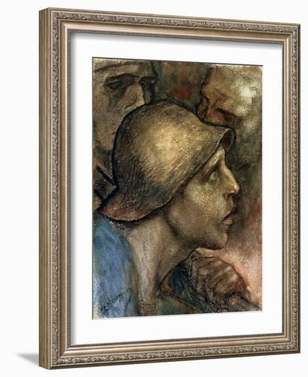 Head of a Worker-Constantin Meunier-Framed Giclee Print