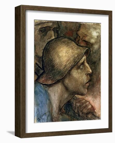 Head of a Worker-Constantin Meunier-Framed Giclee Print