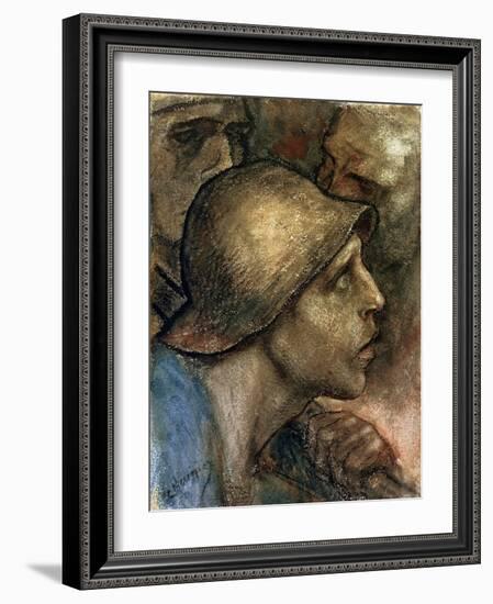 Head of a Worker-Constantin Meunier-Framed Giclee Print