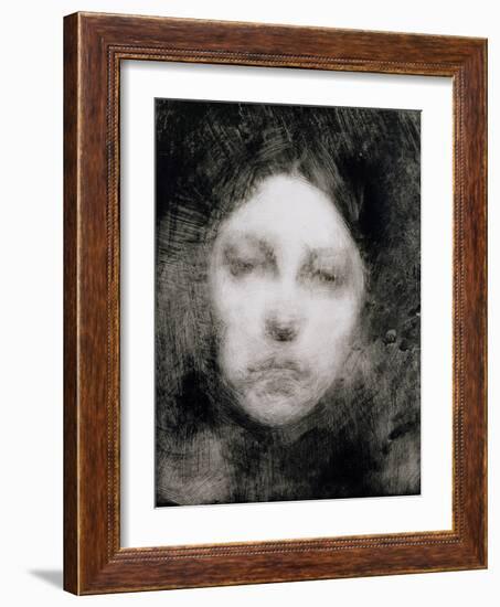 Head of a Young Girl, 1890-Eugene Carriere-Framed Giclee Print