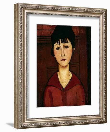 Head of a Young Girl, 1916-Amedeo Modigliani-Framed Giclee Print