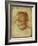 Head of a Young Girl Looking Downwards-Annibale Carracci-Framed Giclee Print