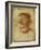 Head of a Young Girl Looking Downwards-Annibale Carracci-Framed Giclee Print