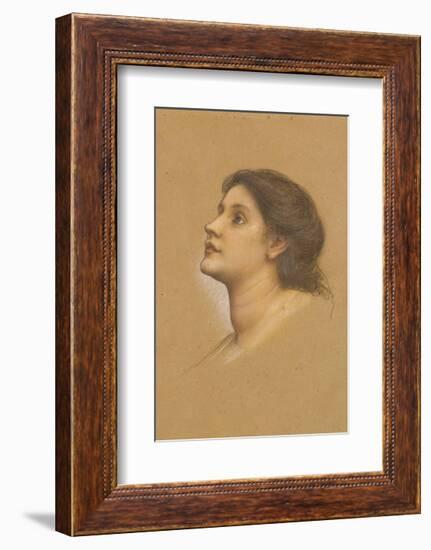 Head of a Young Girl-Evelyn De Morgan-Framed Premium Giclee Print