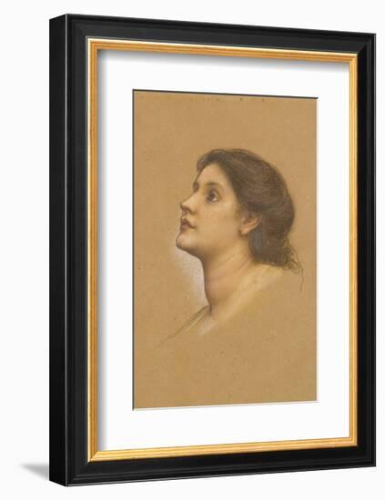 Head of a Young Girl-Evelyn De Morgan-Framed Premium Giclee Print