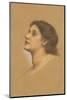 Head of a Young Girl-Evelyn De Morgan-Mounted Premium Giclee Print