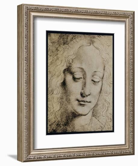 Head of a Young Girl-Leonardo da Vinci-Framed Giclee Print